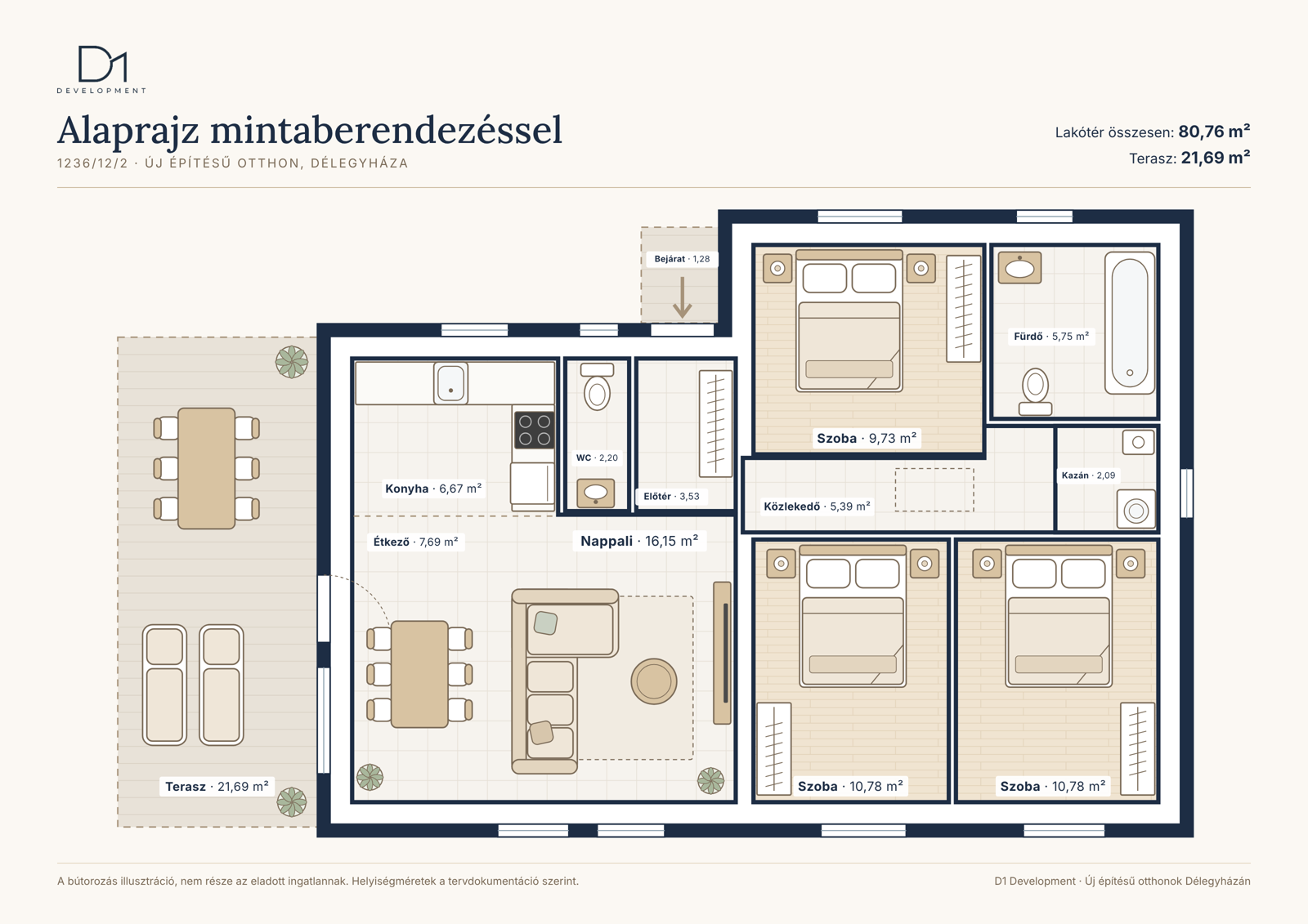 Mintaberendezett alaprajz – 1236/12/2